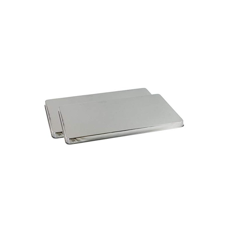 Reston Lloyd Rectangular Burner Cover, Steel, Set of 2, Stainless
