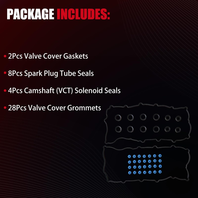 AUCERAMIC VS50902R Engine Valve Cover Gasket Set Fit for 2015-2017