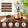 Pour Over Coffee Dripper,Upgraded Double Micro Mesh Filter With Cleaning