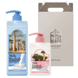 Milk Baobab White Musk 2-piece body care gift set, 1 set / 밀크바오밥 화이트머스크 2종 바디케어 선물세트, 1세트
