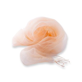 Noren Kobo Dream Craft Silk Scarf, Cherry Blossom Dyed, Double Layer Silk Hagoromo, Made in Japan, 100% Silk, Large, Women's, Casual, Formal, Office, Birthday, Christmas, cherry orange