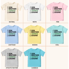 CAOMP Son Brother Gaming Legend T-Shirt for Youth Toddler and Baby Bodysuit Kids Shirt Natural 6M #01245