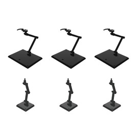 TWLOQITC SPARKSTOY Dual Size Action Figure Stand 1PK(3 Pieces, 6 Stands), Manual Detachable Exclusive Axis System Doll Stand, 340° Angle Universal 3mm Joint for Anime Flight Stand (Color - Black)