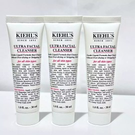 Kiehl's New 3X Kiehl's Ultra Facial Cleanser for all skin types 1.0 oz / 30 ml each