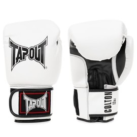 Tapout 1 Pair of Faux Leather Boxing Gloves Colton White/Black 10 oz