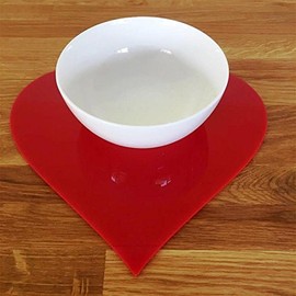 Heart Shaped Placemat Set - Red - Set of 6