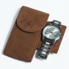 BestTown 1 Watch Case, Compact, Watch Pouch, Suede Style, Watch