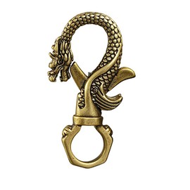 NUOBESTY Swivel Clasps Lanyard Snap Hook Brass Dragon Lobster Clasp Snap Hook Decorative Keychain Pendant Charms for DIY Bag Key Ring Craft Making Supplies