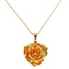 AliveRose Rose Pendant Necklaces Gifts for Women, 24K Gold Dipped