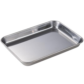Takagi Stainless Steel Square Tray Medium TAKAGI Made in Japan Food Prep Cooking Fried Food Silver Rectangular Cooking Tray