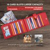 Travelambo RFID Wallet Women Large Size Bifold Multi Card Wallet