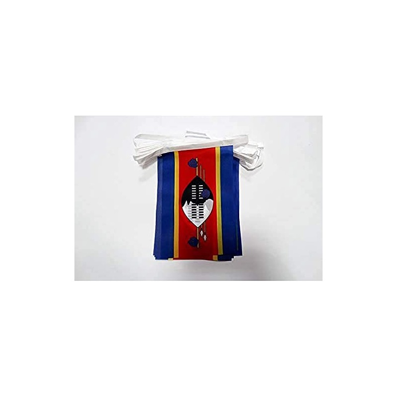 AZ FLAG Swasiland Flag Chain 12 Metres with 20 Flags