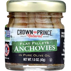 Crown Prince Flat Fillets of Anchovies in Olive Oil, 1.5 Oz