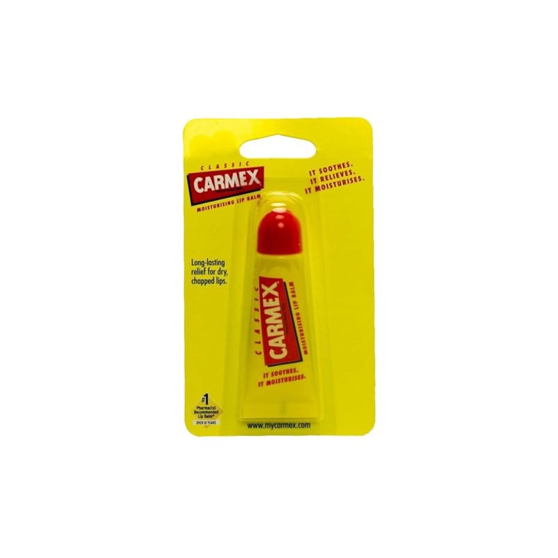 Carmex Classisc Bálsamo labial medicado, 0.35 onzas, paquete de 12