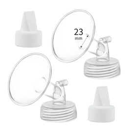 Momstouch 23mm Flange and Duckbill Valve Compatible with Spectra S1 S2 9 Plus Breastpump Replacement to Spectra Pump Parts, Not Original, Replace Spectra Accessories.