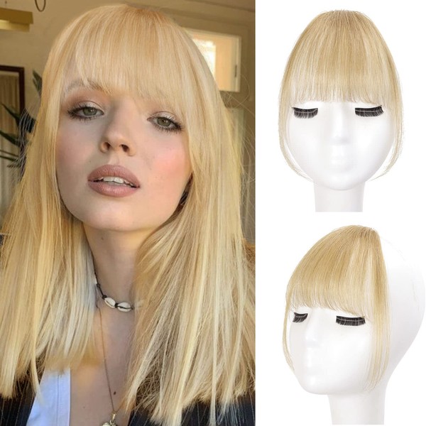 Roalnce Clip in Bangs Real Human Hair Bangs Clip in