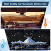 300T Thickened Car Sun Shade Windshield and Storage Bag, 63”×34”