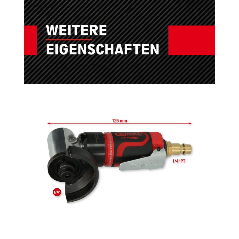 'KS Tools 515.5550 1/4 Slim Power Mini Air Stab 61cc