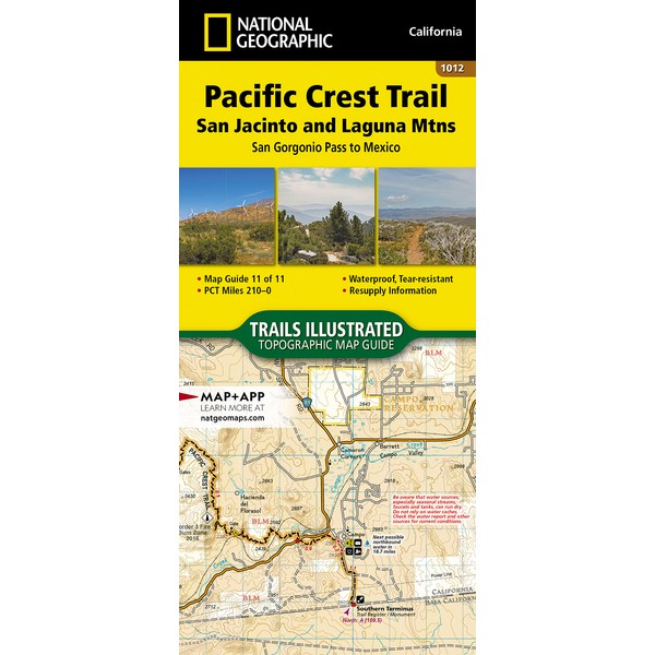 Pacific Crest Trail: San Jacinto and Laguna Mountains Map [San