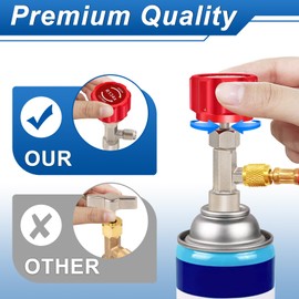 Boltigen R134a Can Tap Kit, Automotive R134a Self Sealing Can Tap, AC Puncture Freon Can Tap, R134a Adapter Fittings, with Valve Core Removal Tool