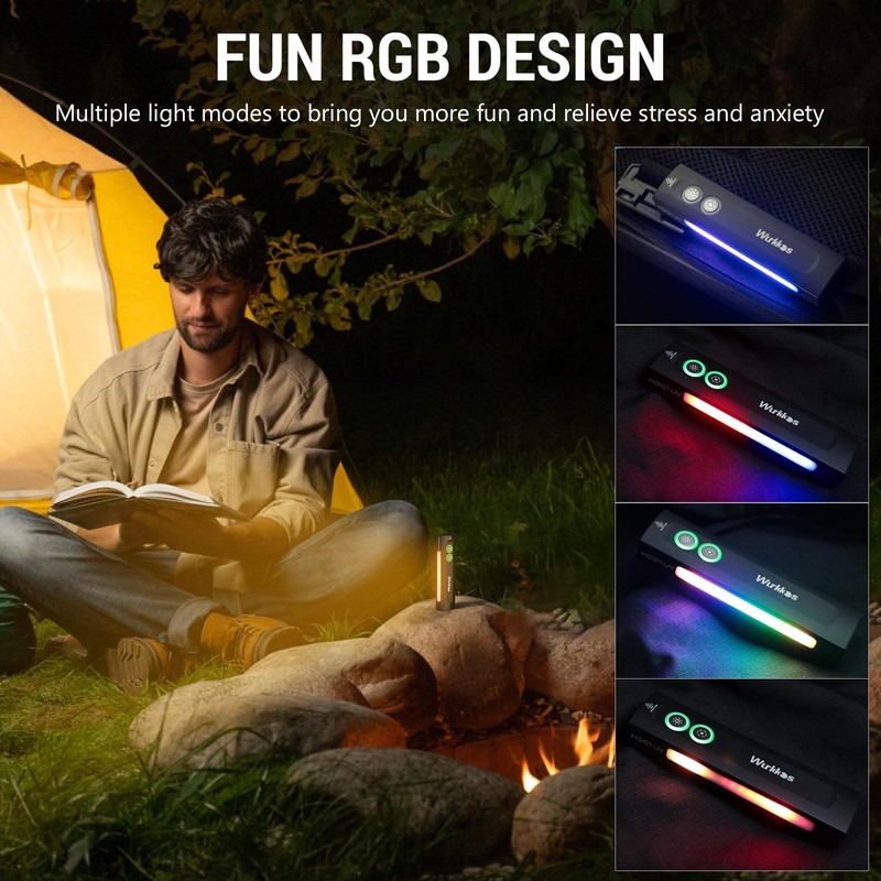 Wurkkos HD01 UV Flashlight, Rechargeable EDC Flashlight, Led Flashlight with