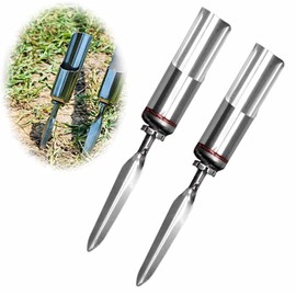 Voarge 2 Pack Universal Folding Fishing Rod Holder Stainless Steel Fishing Rod Holding Bracket Holder Stainless Steel Rod Holder Ground Support Stand - Removable and Portable