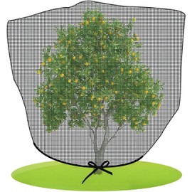 Agfabric Bird Netting 39" Hx39 W Garden Netting Insect Pest Barrier,Plant Cover Fruit Tree Netting Mesh Protection Bag with Drawstring,Black
