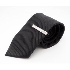 Jonwo Square Mother of Pearl Men Cufflinks and Tie Clip Set Handmade Silver Gold Men Tie Clip Cufflinks Tie Pin for Wedding Business Shirt Necktie (Silver Tie Clip)