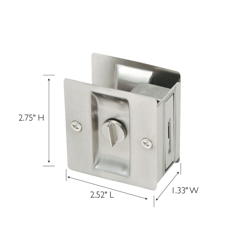 Design House 182121 Pocket Door Privacy Bed and Bath Lock