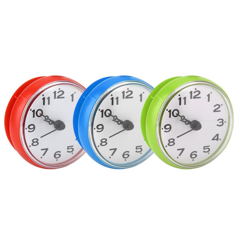Waterproof Clock Wall Clock Strong Suction Cup Mini Size Waterproof