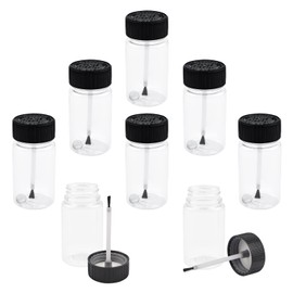 CRAFFANCY Transparent Paint Touch Up Bottles, 8 Pieces Plastic Bottle with Brush and Mixing Ball Paint Applicator Bottle for Car Wall and Hobby Painting -60 ml