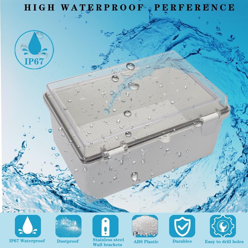 YETLEBOX Waterproof Outdoor Electrical Box Junction Box Weatherproof IP67 ABS