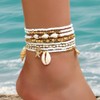 fxmimior 8 Pcs Boho Women Shell Ankle Bracelets Summer Beach