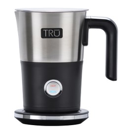 TRU Electric Milk Frother - Convenient Foam Maker for Lattes, Cappuccinos, Iced Coffee & More - Features One-Touch Operation & Precision Spout - Premium Milk Foamer for Coffee - 10 Ounces