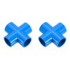 uxcell 1/2" PVC Fittings, 2 Pcs 4 Way Elbow Connector