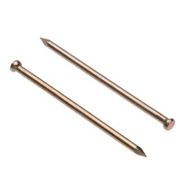 Panel Pins Finishing Nails Veneer Pins (Pack of 200) Yellow Zinc Plated Nail Galvanized Heavy Duty for DIY and Crafts Home Decor Woodwork Furniture Construction Size: Length 60mm Nail Diameter 1.8mm.