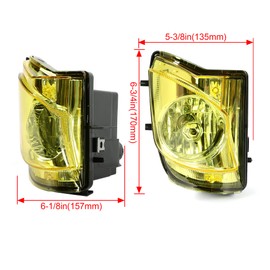 KUAFU Fog Lights Assembly Compatible with 2006-2010 Lexus IS250 IS350 Fog Lamp Set Bumper Driving Fog Light Replacement Driver & Passenger Side (Yellow Lens)