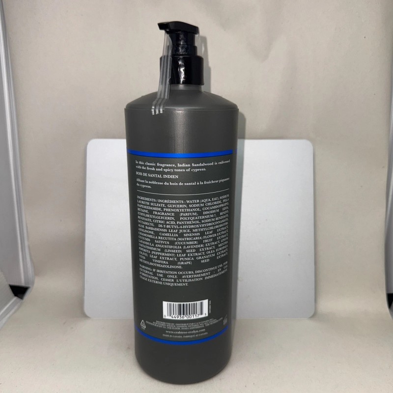 Crabtree & Evelyn INDIAN SANDALWOOD Men's Collection Body Wash 33.8