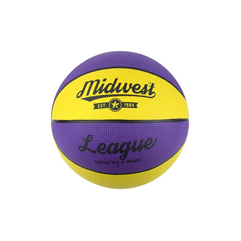 Midwest Kids League Basketball, Yellow/Purple, Size 3