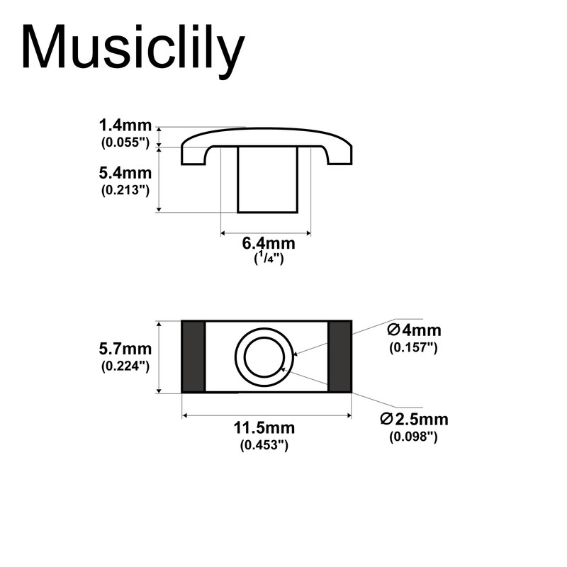 Musiclily Pro String Guides Trees Retainers for Fender American Ultra