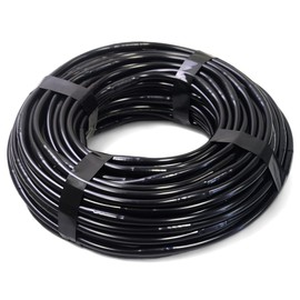 100' Feet USA MADE - Irrigation Drip Line Emitter Tubing, 6" Spacing, 1/4" .52 GPH, color black (.170 ID x 240 OD)