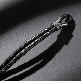 Chameleon Bracelet for Men, Lizard Bracelet for Boys, Viking Chameleon Bangle Bracelet, Punk Chameleon Cuff Wristband Bracelet, Chameleon Braided Leather Bracelet, Cute Chameleon Animal Jewelry Gifts