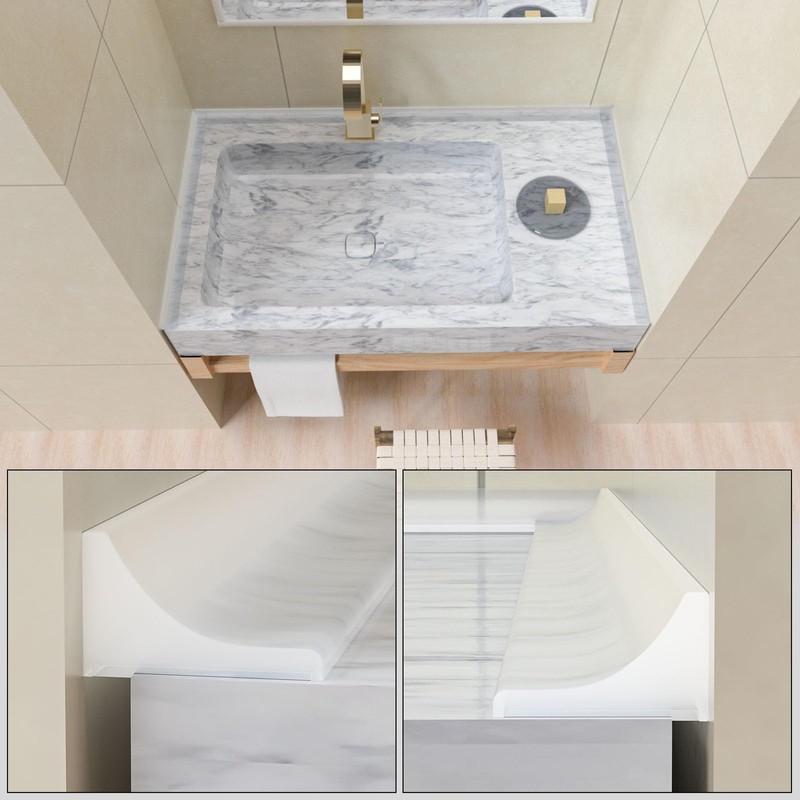 98Inch Collapsible Shower Threshold Water Dam Barrier, Self Adhesive Silicone