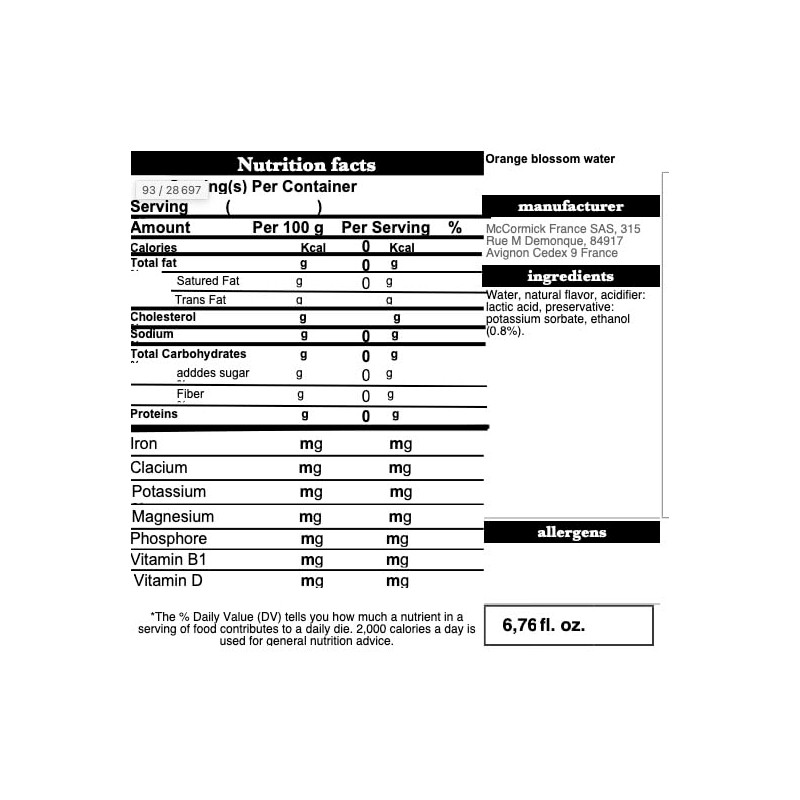 Vahine Eau De Fleur Dâ€™Oranger 200ml