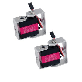 Rcmall RDS3218 Digital Servo, 20KG Dual-Axis High Torque, Waterproof IP66, Full Metal Gear with U Bracket, 180° Adjustable, for RC Cars, Crawler, Robot, 1/8 1/10 Scale Buggy (2PCS 270 Degree Servo)