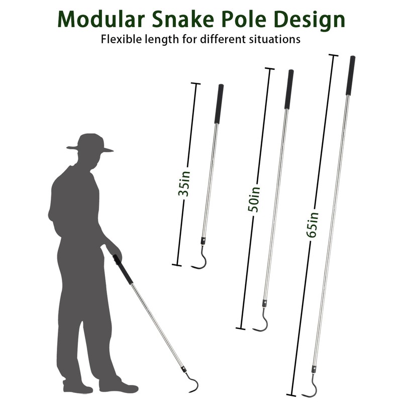 Quynhni Snake Hooks, Heavy Duty Snake Hook Reptile Catcher Stick