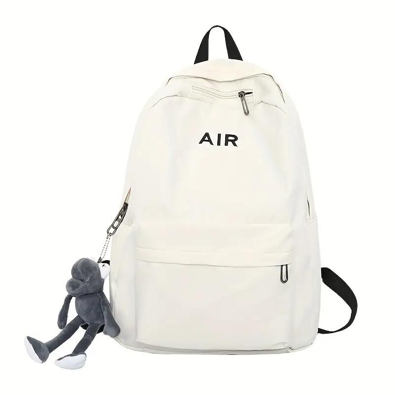 Maxoner Large Capacity Backpack, College School Bookbag, Stylish Simple Canvas