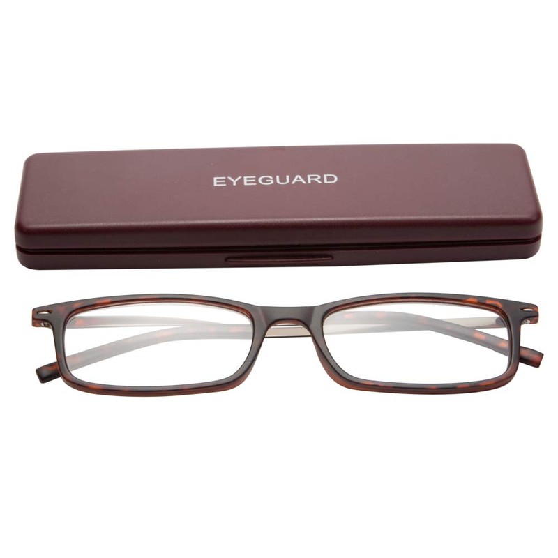 EYEGUARD Reading Glasses with Portable Case Slim Mini Pocket Readers