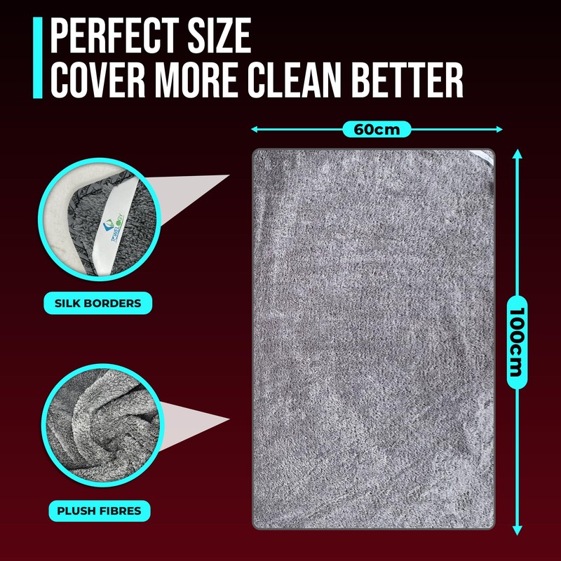 Towelogy® MEGA Car Drying Towel - XXL Microfibre For Cars