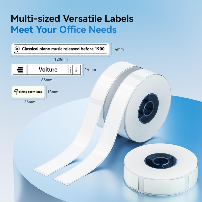 NIIMBOT Thermal Transfer Labels 0.55''x3.35'', for B18/N1 Label Maker, Long